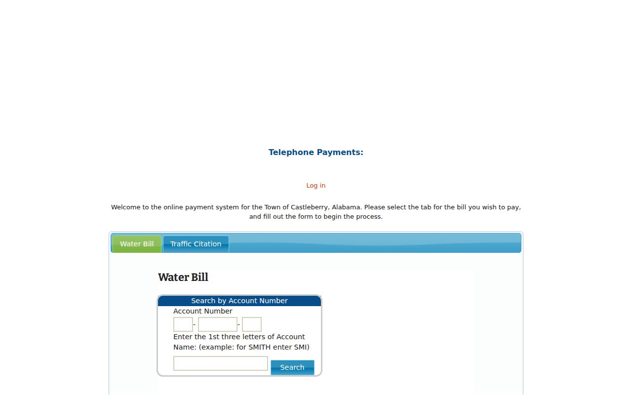 Castleberry municipal citation portal for Conecuh County court docket routing