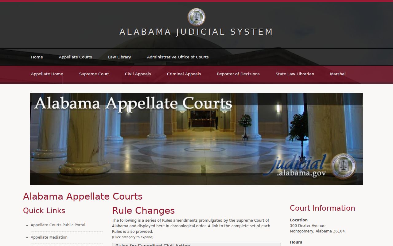 Conecuh County court docket access through Alabama court rules
