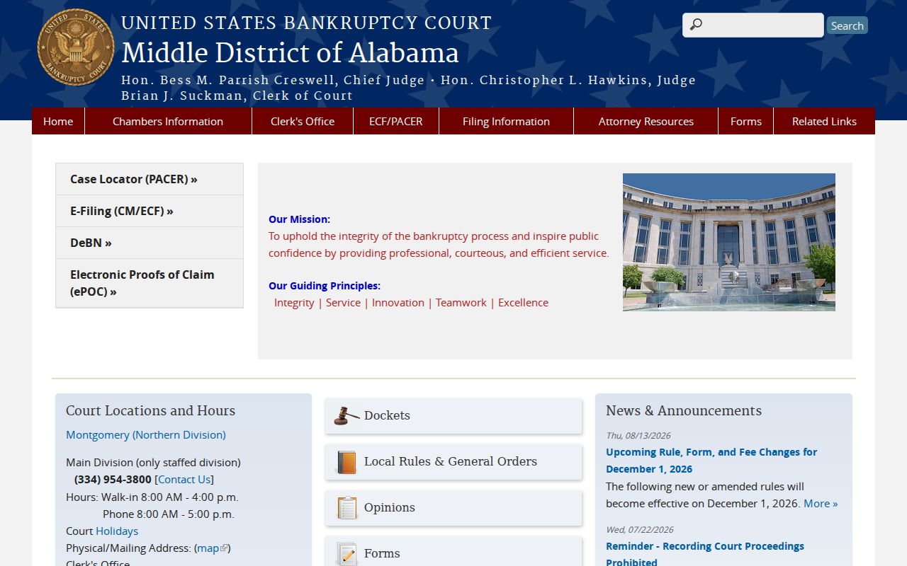 McKenzie and Conecuh County court docket distinction from federal bankruptcy
