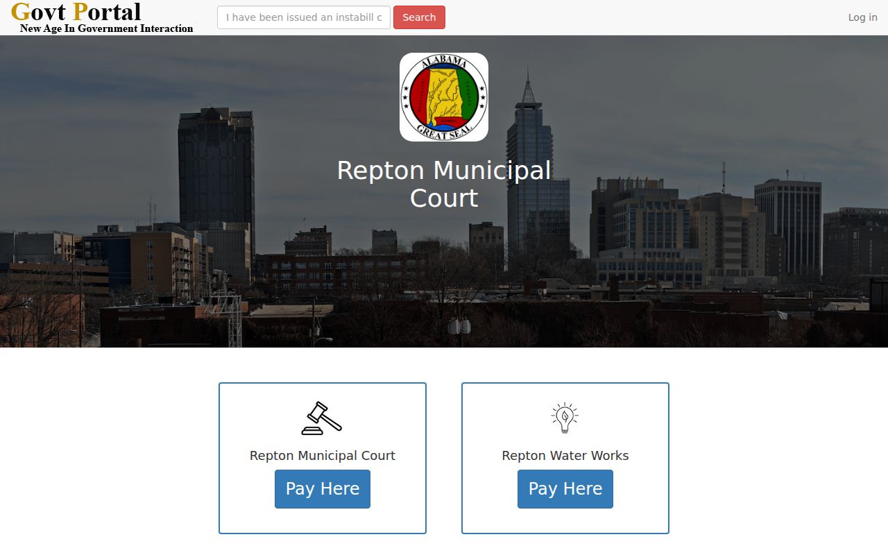 Repton municipal payment portal for Conecuh County court docket routing